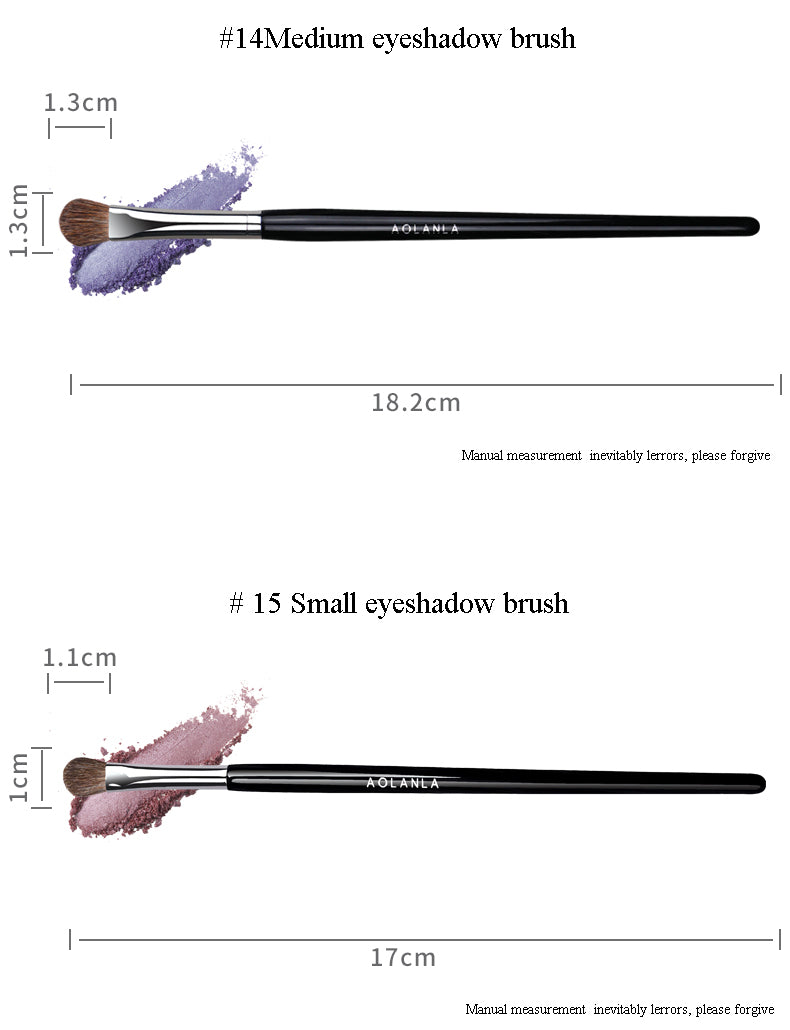 AOLANLA American professional master eye shadow brush set dizzy dye brush imported horse hair animal hair 3 sets of eye makeup brush portable makeup tool set