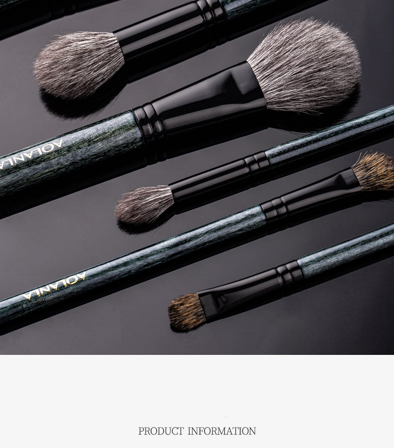 American Master Animal hair 8 makeup brush set Eyeshadow brush powder blush brush Detail blur brush Portable beauty tool with brush bag