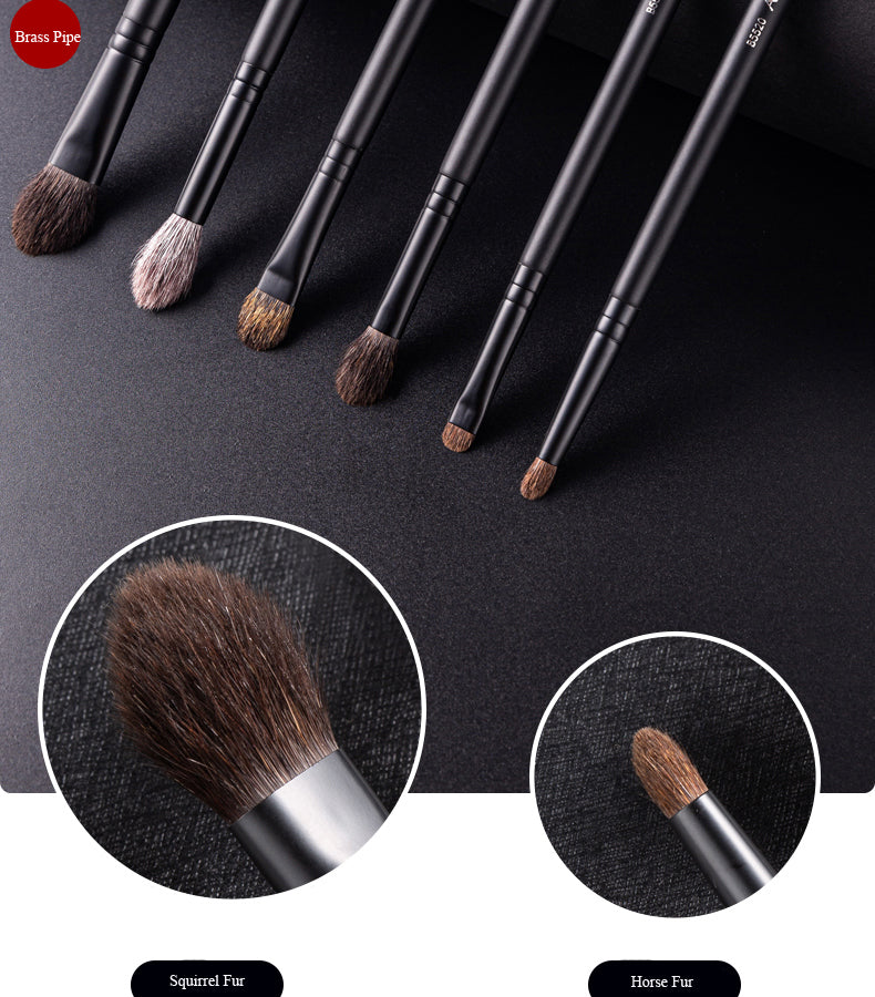 AOLANLA -ZHUMO Eyeshadow Brush Animal Hair Eye Dye Brush Deepen Eyeshadow Portable Beauty Tool B5520 Single Pack