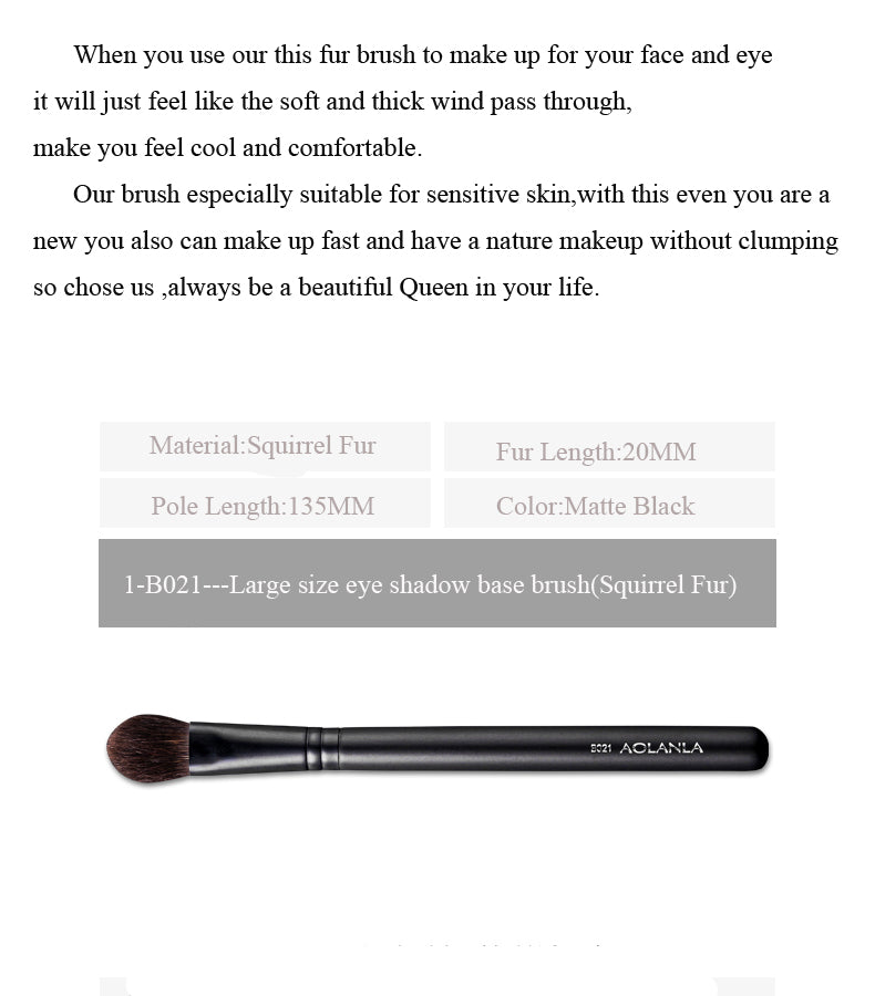 AOLANLA-ZHUMO  Eyeshadow Brush Animal Hair Eye Dye Brush Focus On Sensitive Skin Portable Beauty Tool B021 Single Pack
