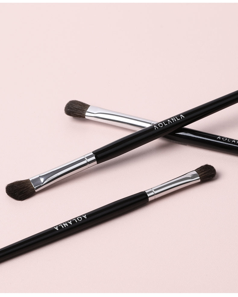 AOLANLA American professional master eye shadow brush set dizzy dye brush imported horse hair animal hair 3 sets of eye makeup brush portable makeup tool set