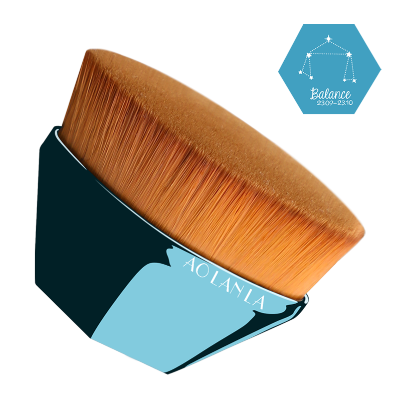 AOLANLA  Blue Constellation 55# foundation brush natural traceless magic brush portable with gift box