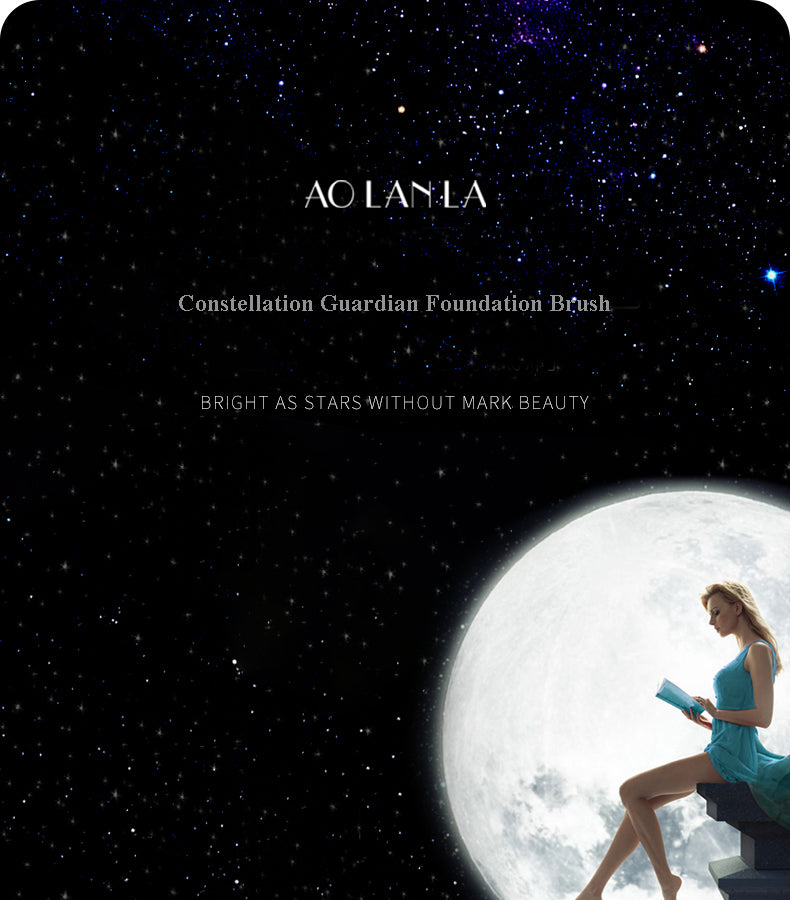 AOLANLA  Blue Constellation 55# foundation brush natural traceless magic brush portable with gift box