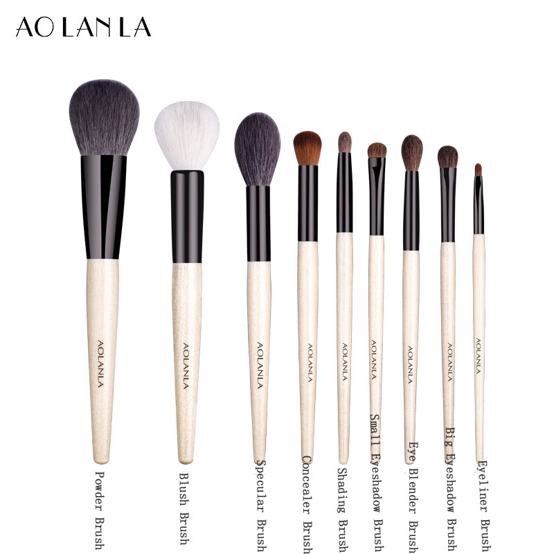 AOLANLA 9 makeup brush set foundation concealer brush powder blush