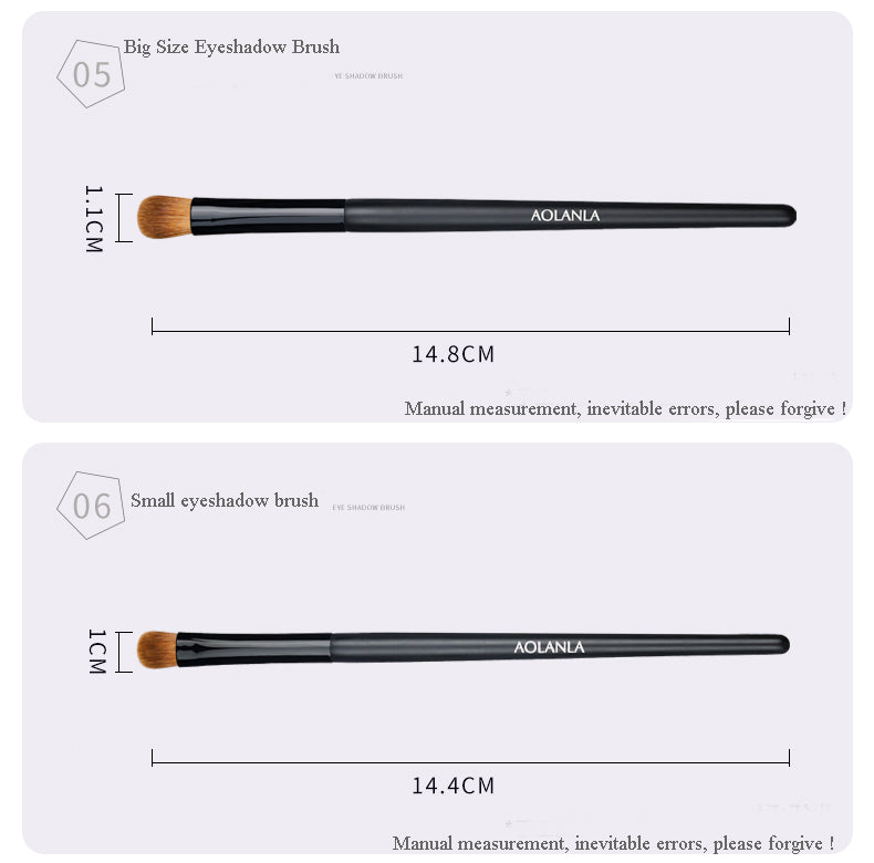 AOLANLA 9 makeup brush set Eyeshadow brush eyebrow brush sFoundation Loose powder Blush Concealer brush set portable makeup beauty tool