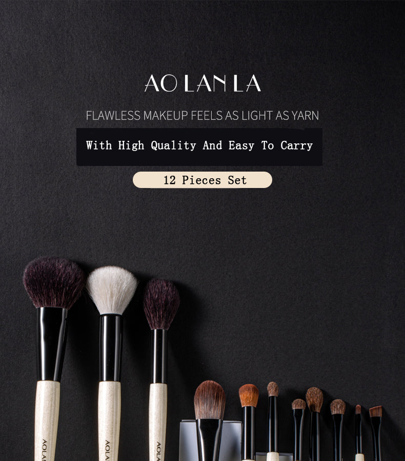 AOLANLA 12 pieces makeup brush sets best choice for your gift