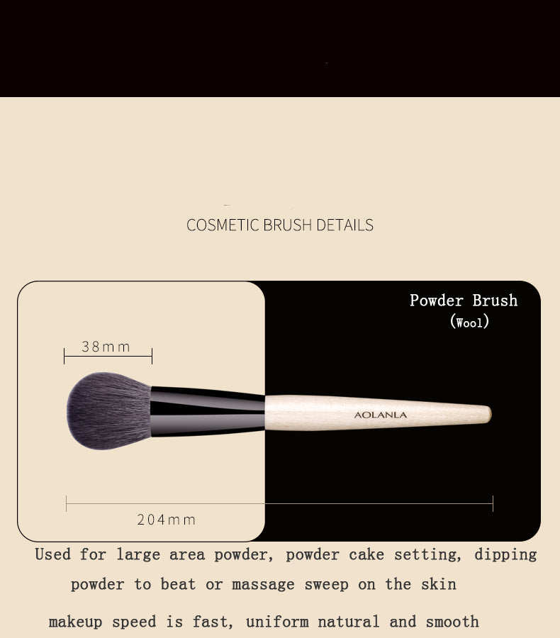 AOLANLA 9 makeup brush set foundation concealer brush powder blush brush eye shadow eyebrow brush lip brush animal hair fiber hair makeup brush gift for girlfriend